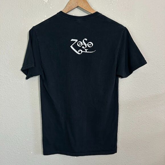 VTG Led Zeppelin Jimmy Page ZOSO Black Shirt S 2005 Myth Gem Y2K Band - Picture 3 of 6